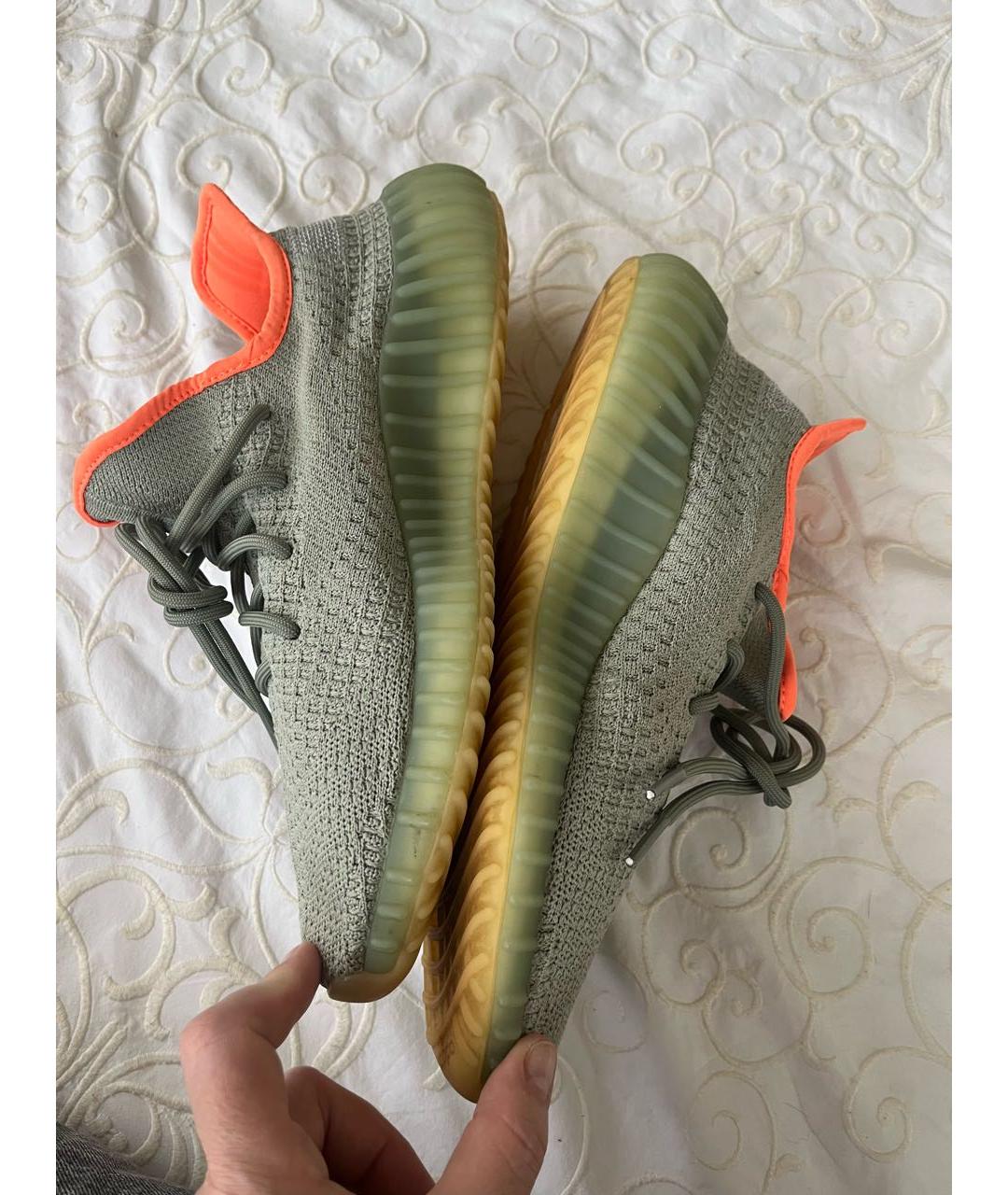 ADIDAS YEEZY Зеленые низкие кроссовки / кеды, фото 3