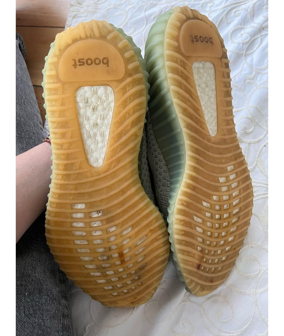 ADIDAS YEEZY Зеленые низкие кроссовки / кеды, фото 4