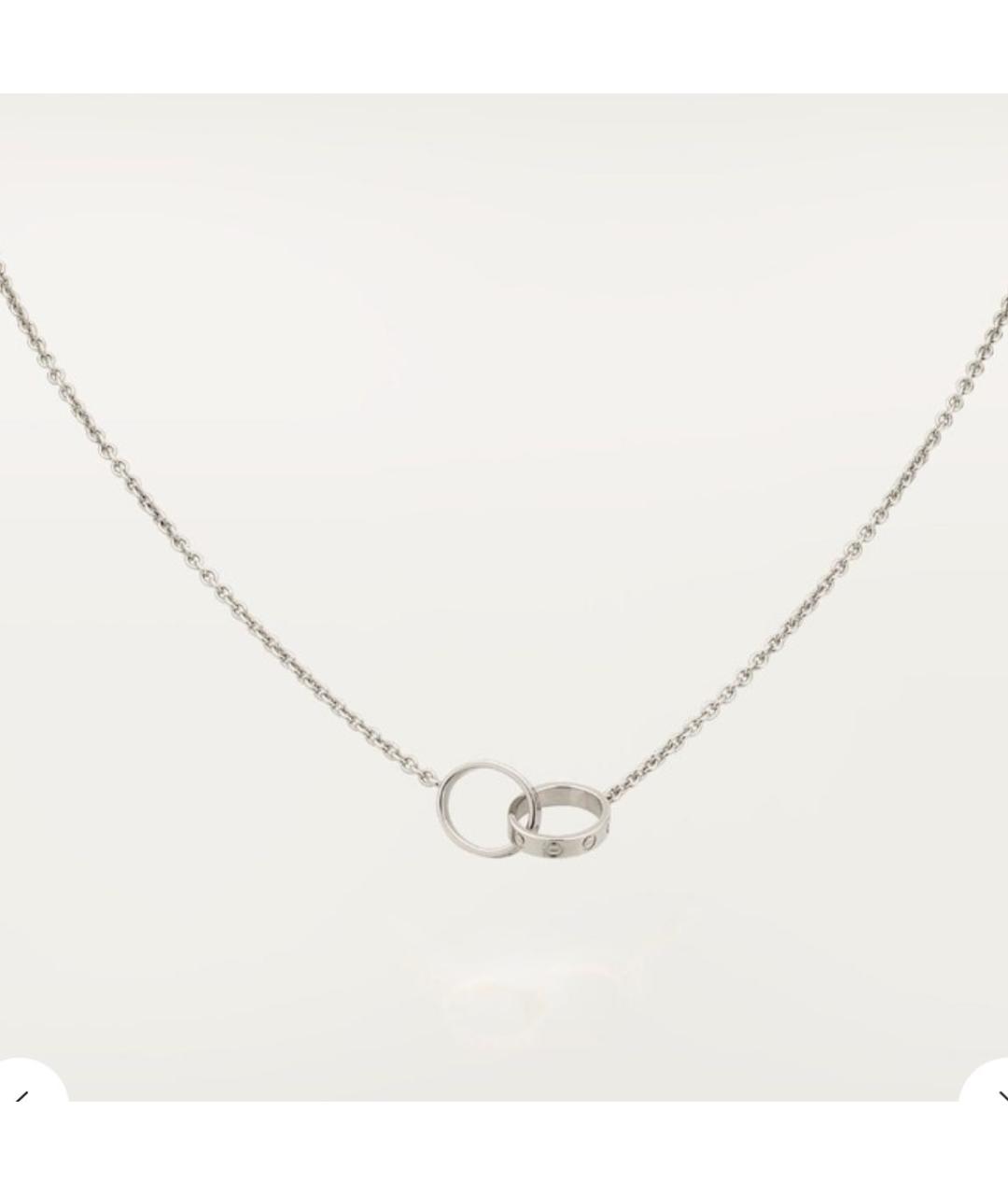 CARTIER Серебряное колье из белого золота, фото 2