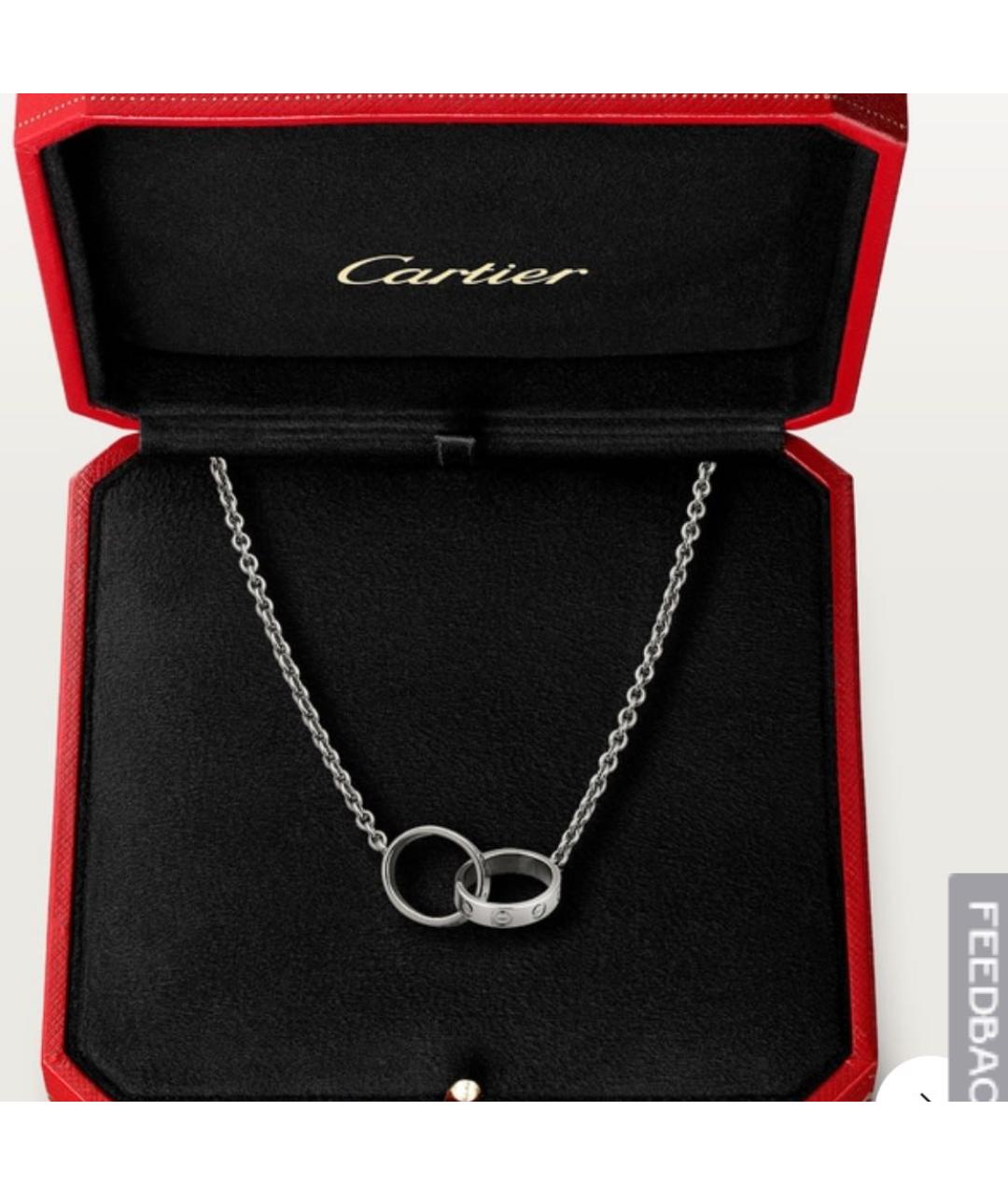 CARTIER Серебряное колье из белого золота, фото 4