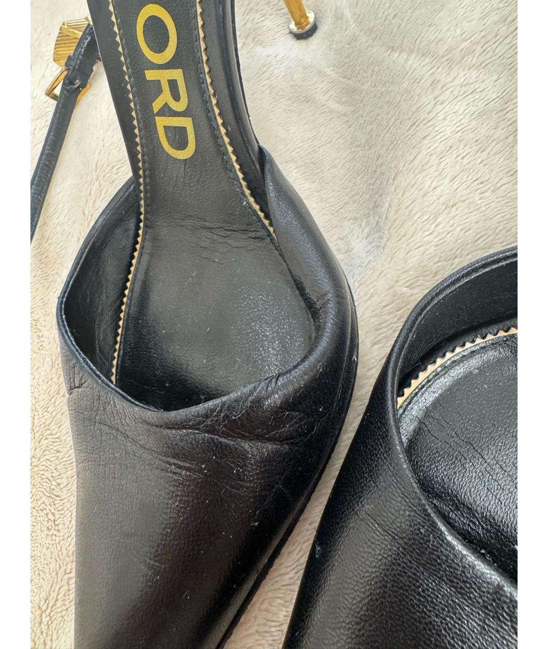 TOM FORD Черные кожаные туфли, фото 4