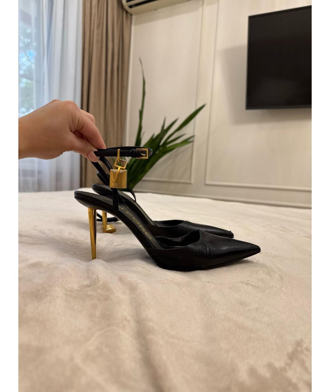 TOM FORD Черные кожаные туфли, фото 6