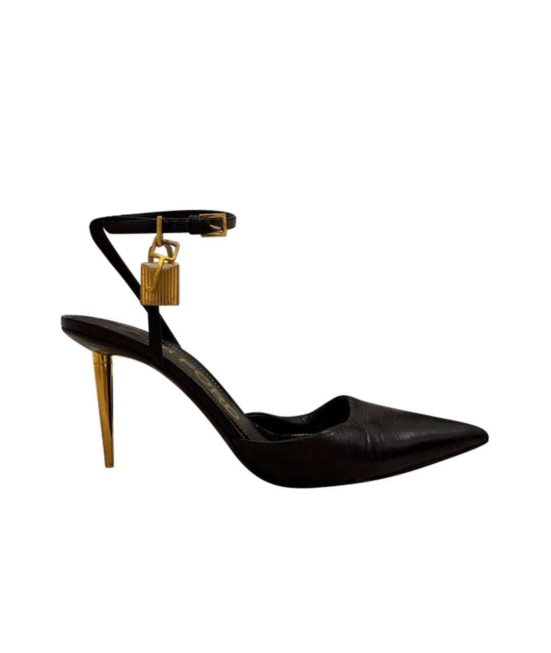 TOM FORD Черные кожаные туфли, фото 1