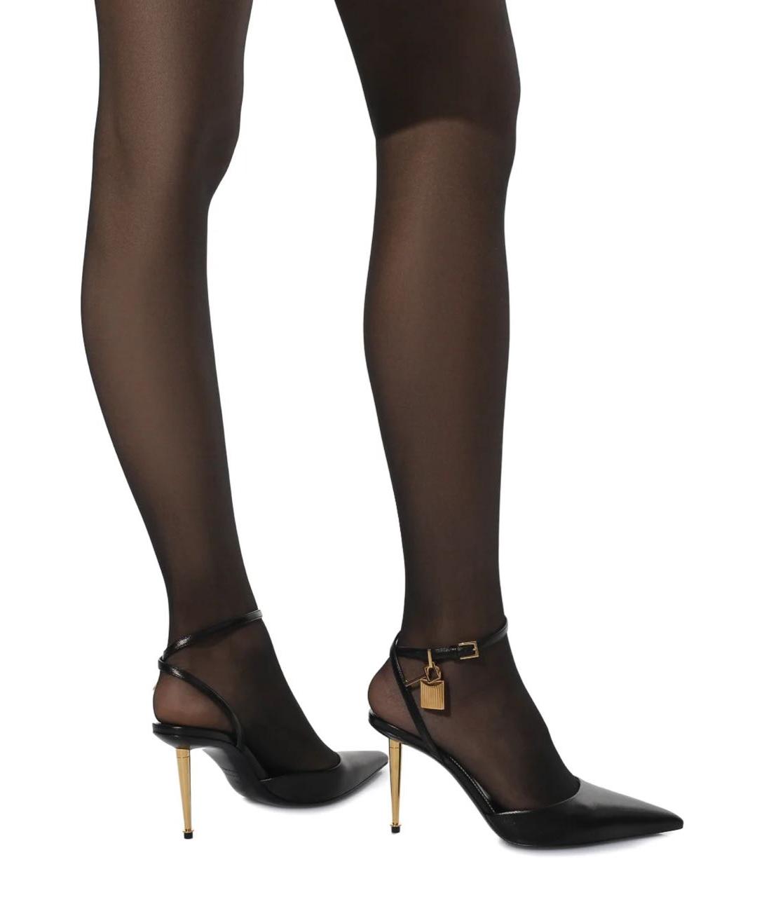 TOM FORD Черные кожаные туфли, фото 5
