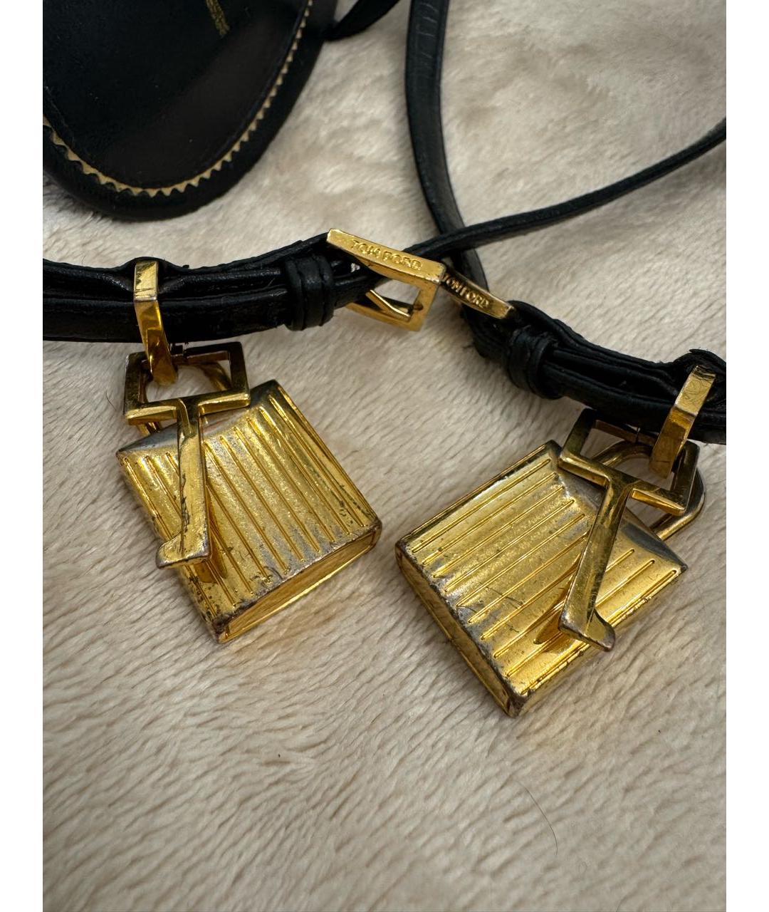 TOM FORD Черные кожаные туфли, фото 3