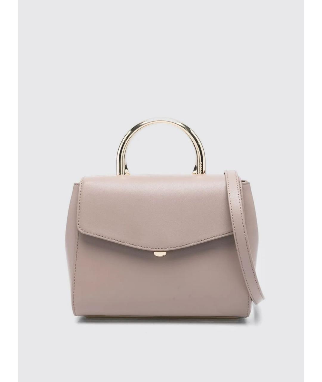 FURLA Розовая кожаная сумка с короткими ручками, фото 5