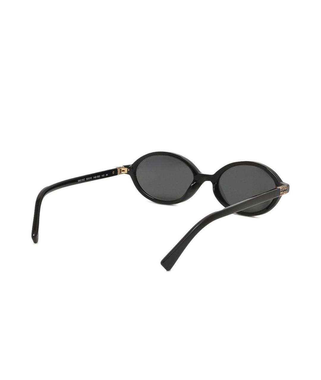 MIU MIU Черные пластиковые солнцезащитные очки, фото 2