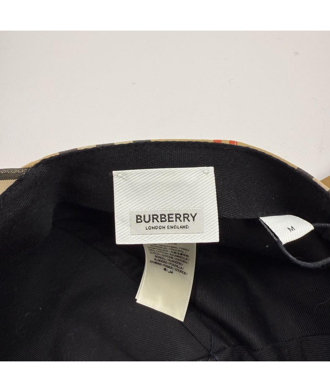 BURBERRY Бежевая хлопковая кепка/бейсболка, фото 4