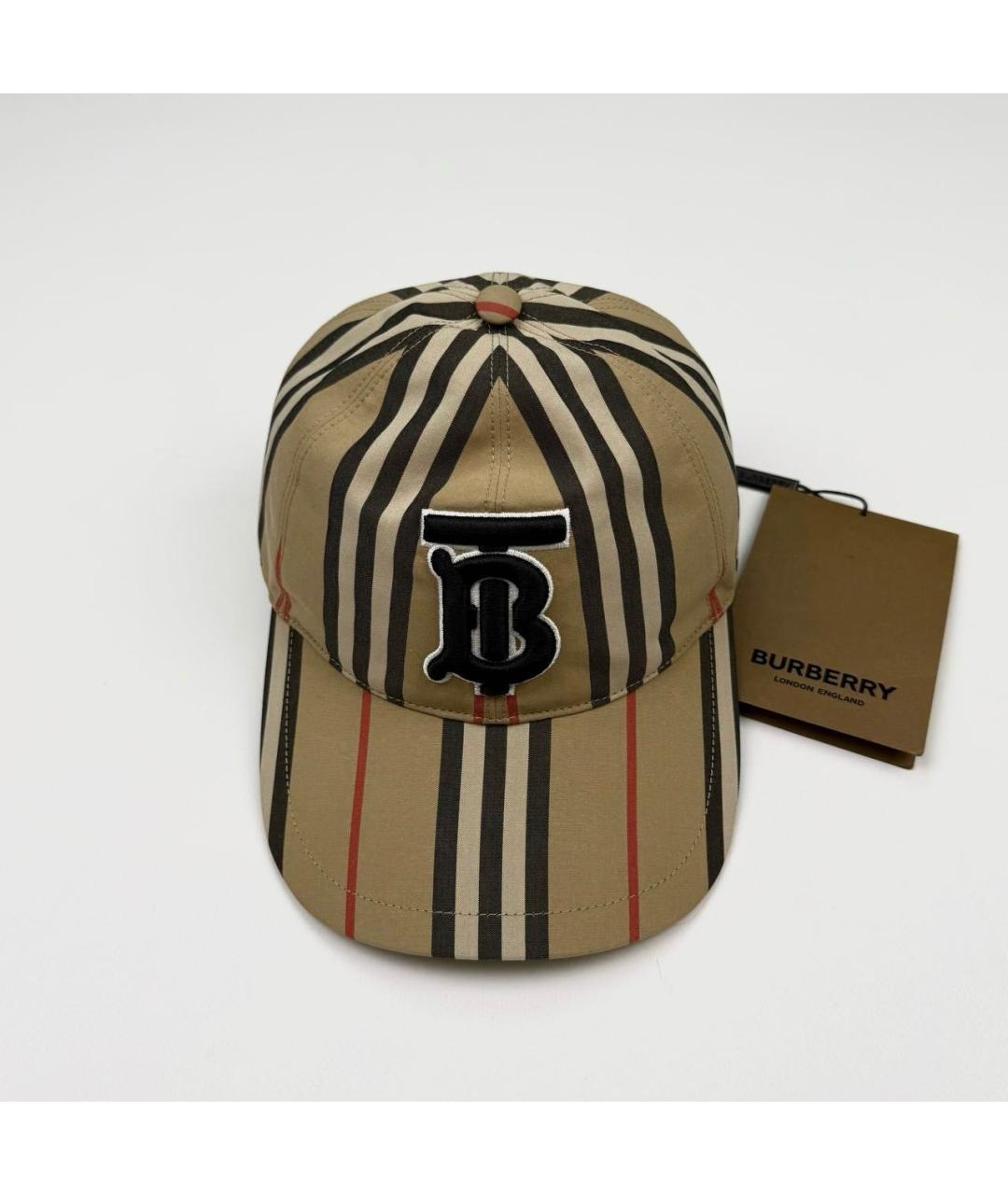 BURBERRY Бежевая хлопковая кепка/бейсболка, фото 5