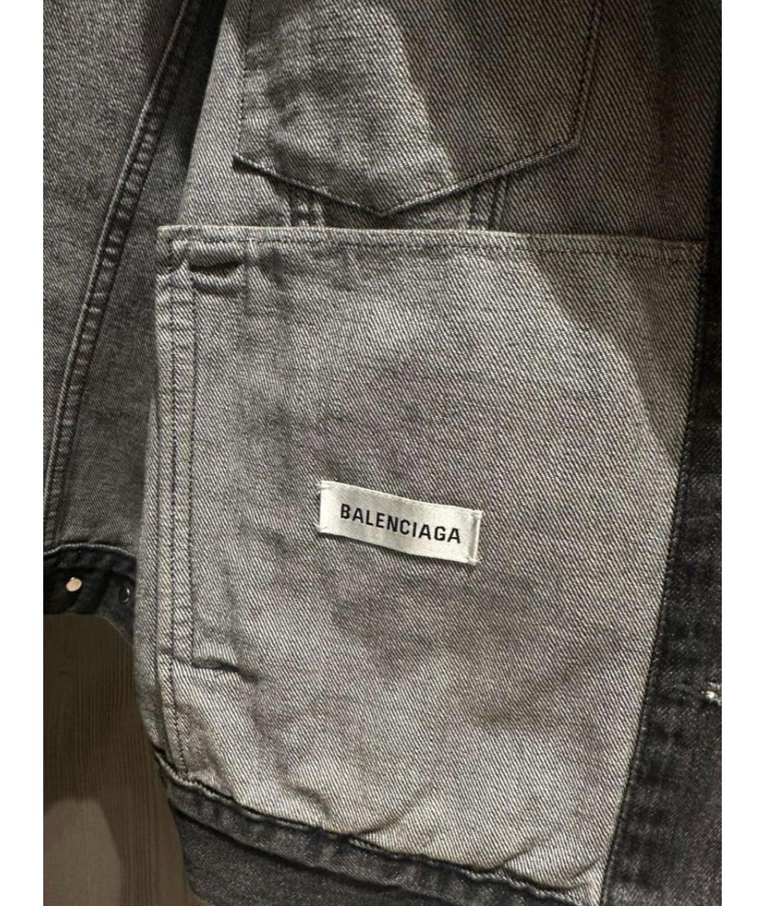 BALENCIAGA Черная деним куртка, фото 3