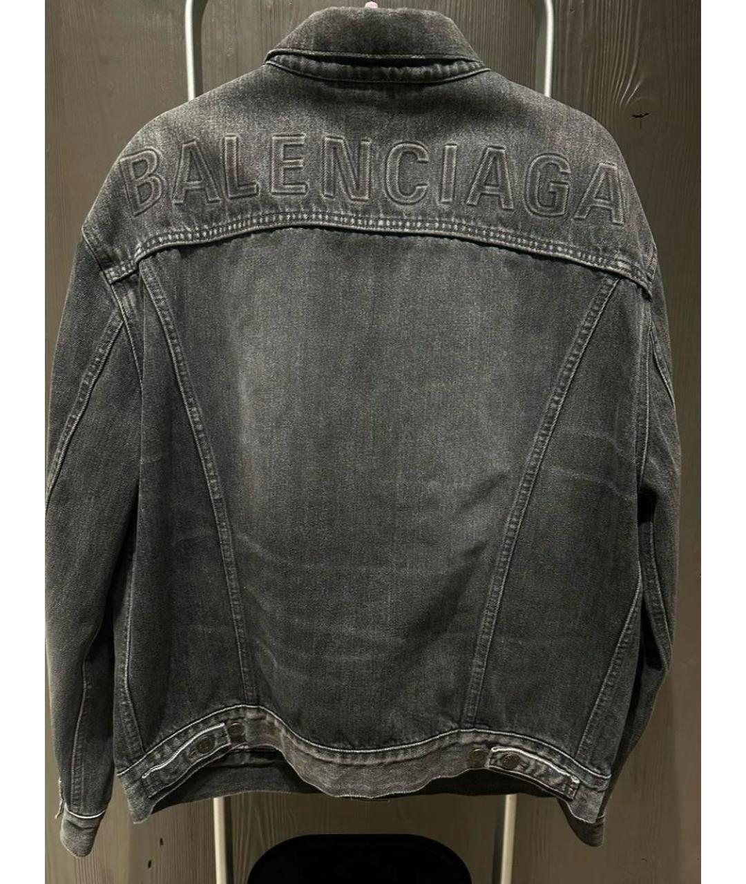 BALENCIAGA Черная деним куртка, фото 2