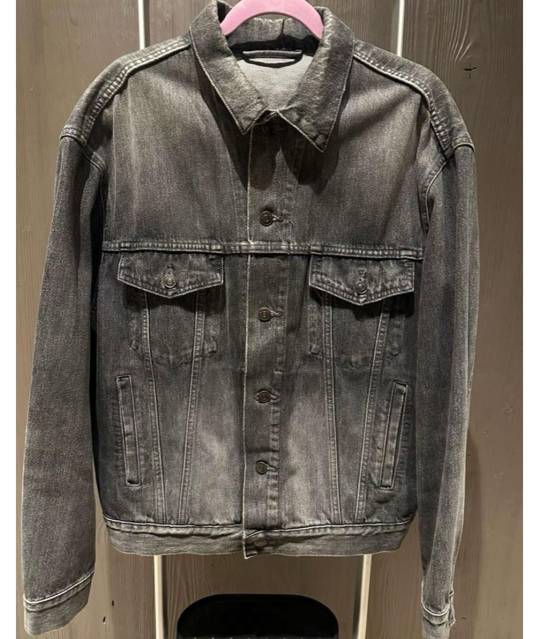 BALENCIAGA Черная деним куртка, фото 6