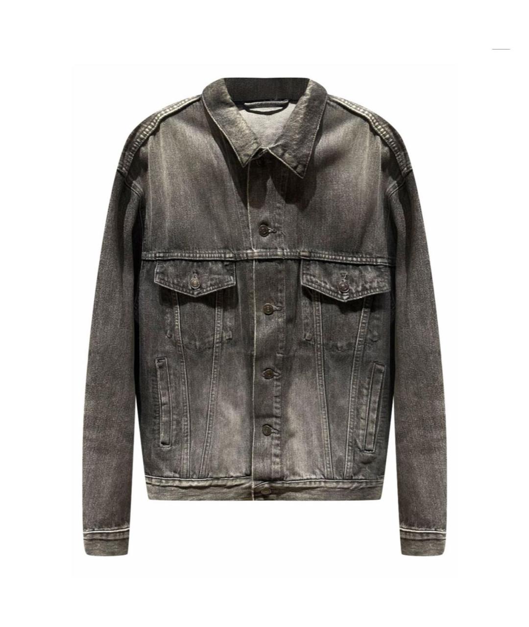 BALENCIAGA Черная деним куртка, фото 7