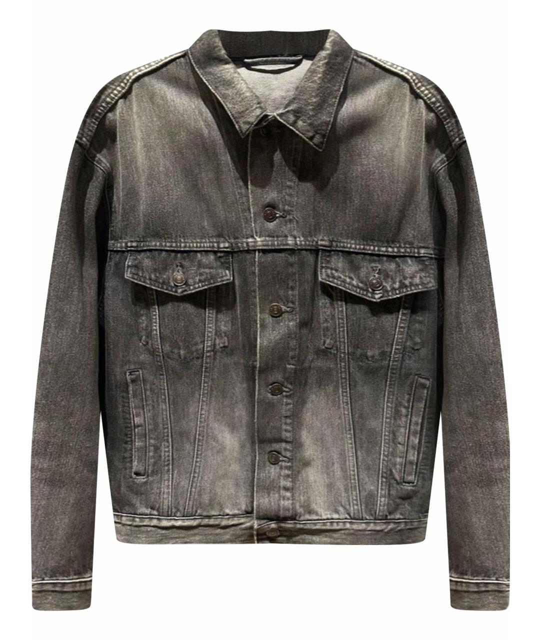 BALENCIAGA Черная деним куртка, фото 1