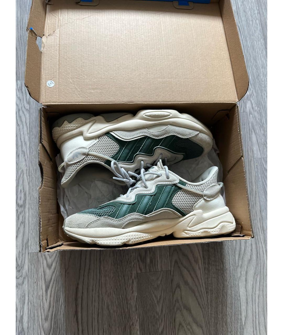 ADIDAS Бежевые кожаные низкие кроссовки / кеды, фото 4