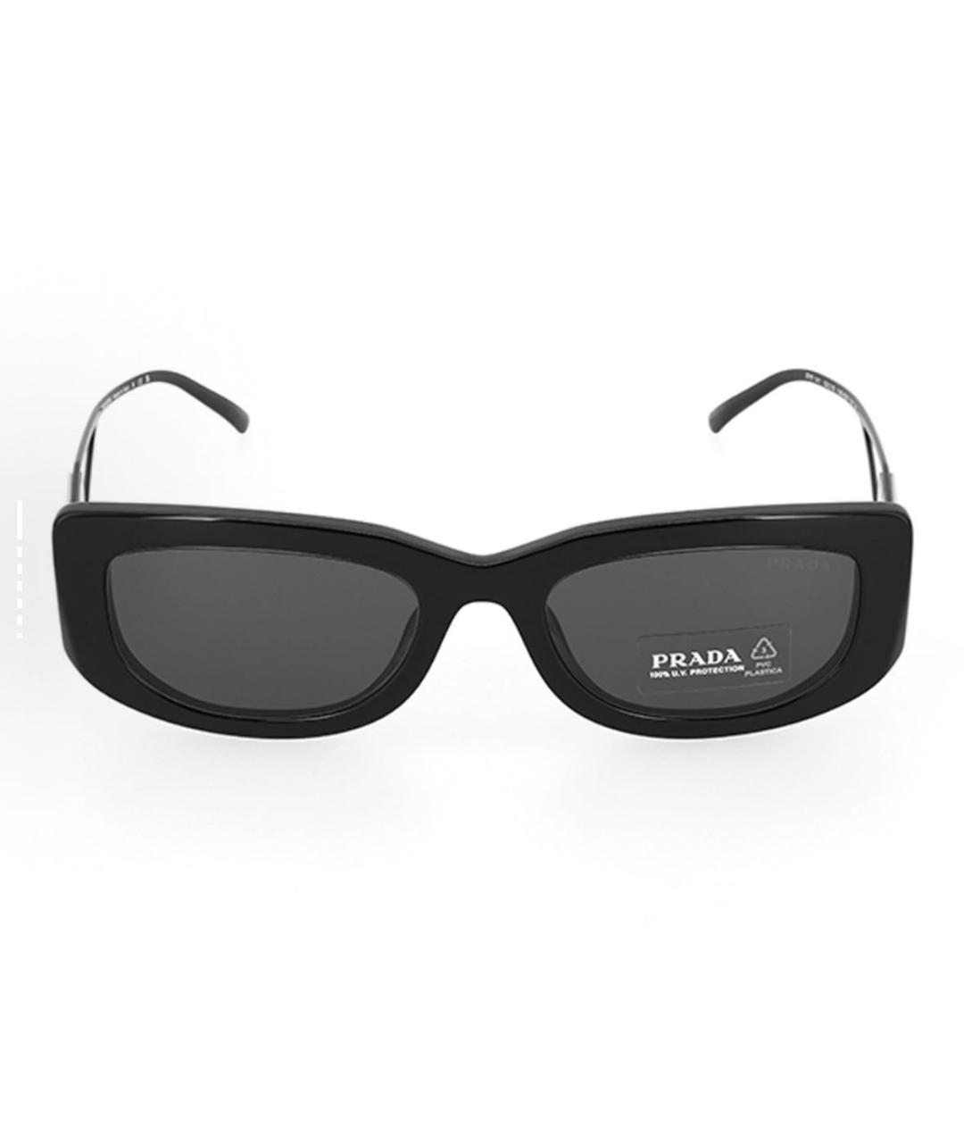 PRADA Черные пластиковые солнцезащитные очки, фото 5