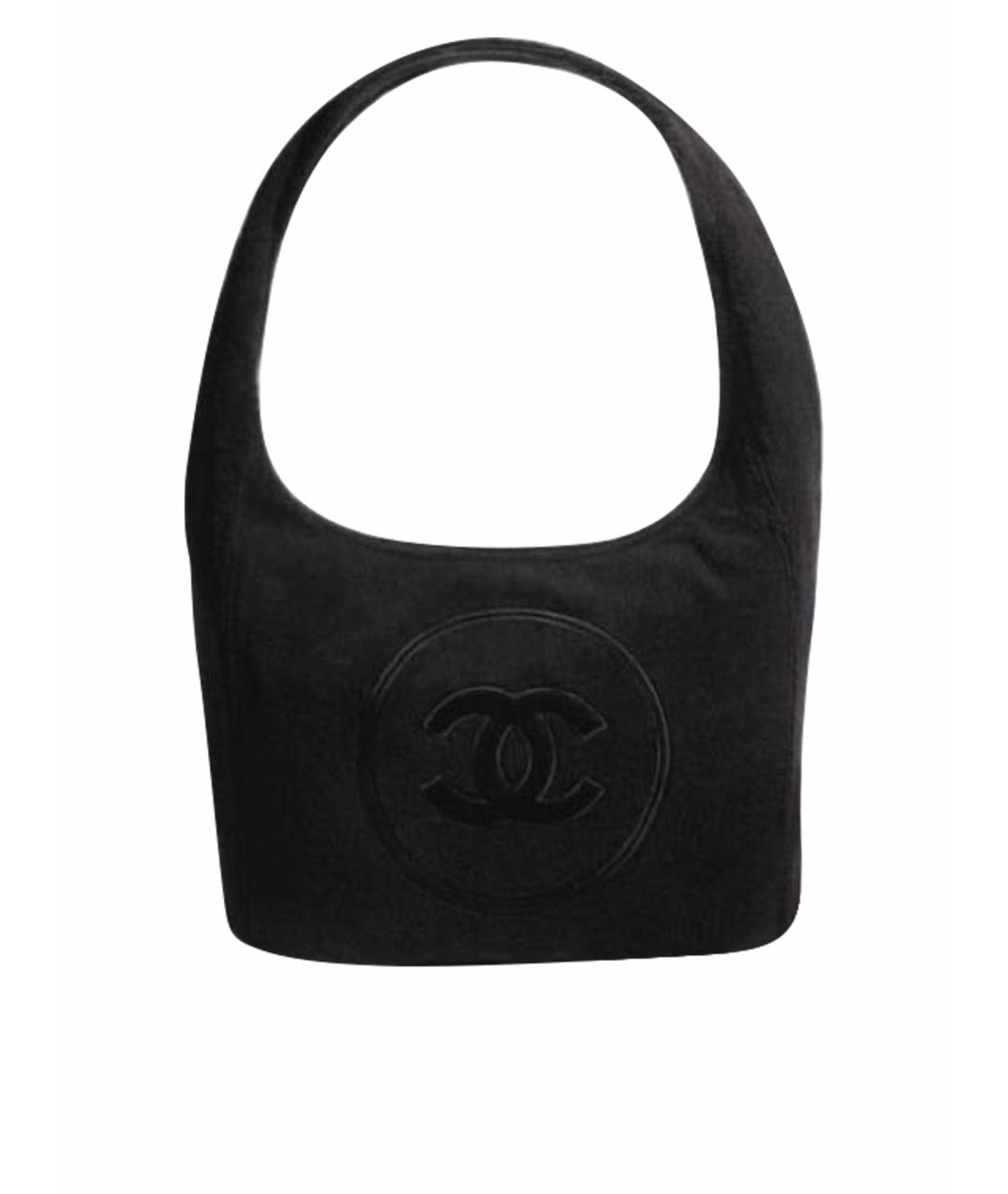 CHANEL Черная хлопковая пляжная сумка, фото 1