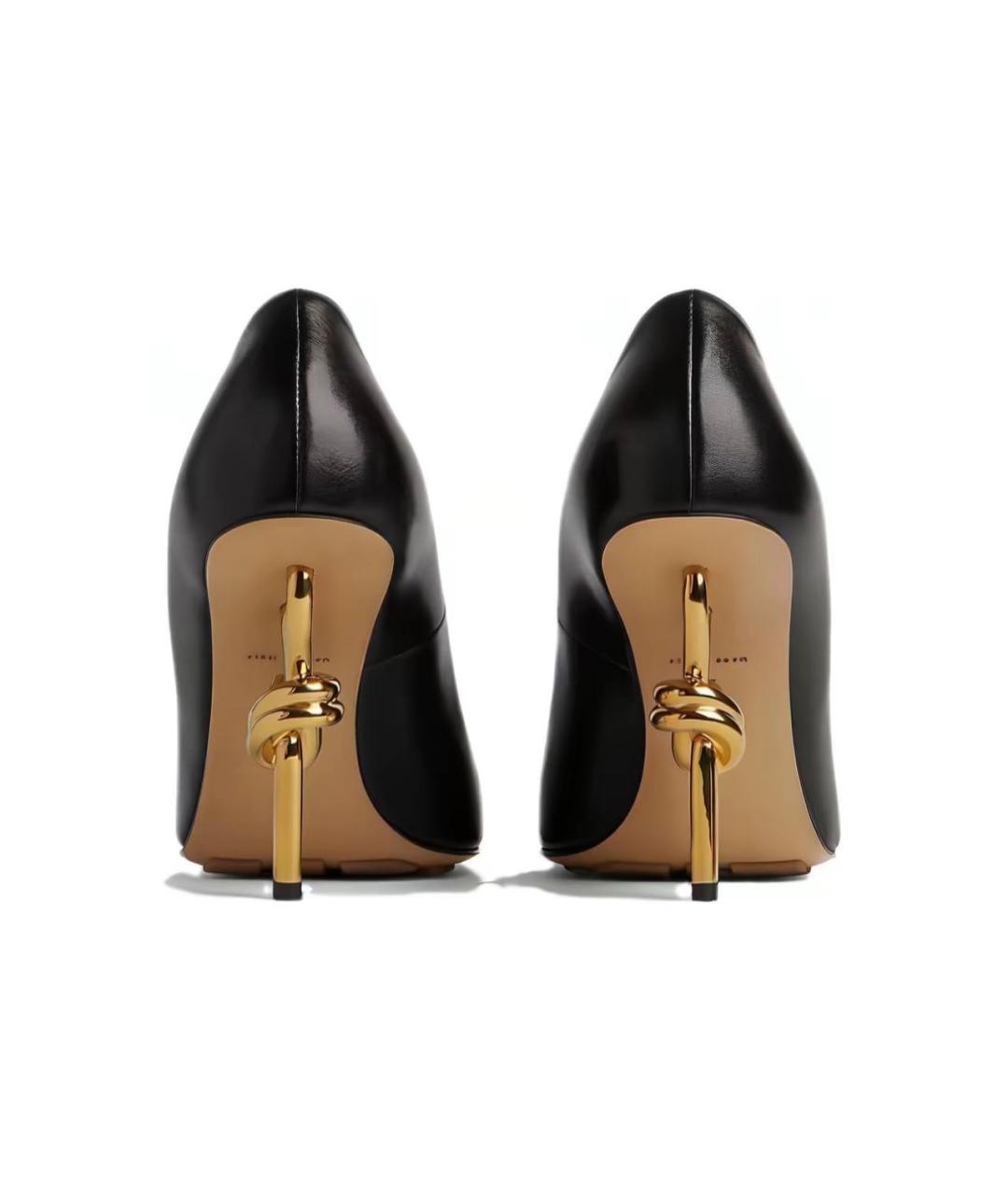 BOTTEGA VENETA Черные кожаные туфли, фото 4