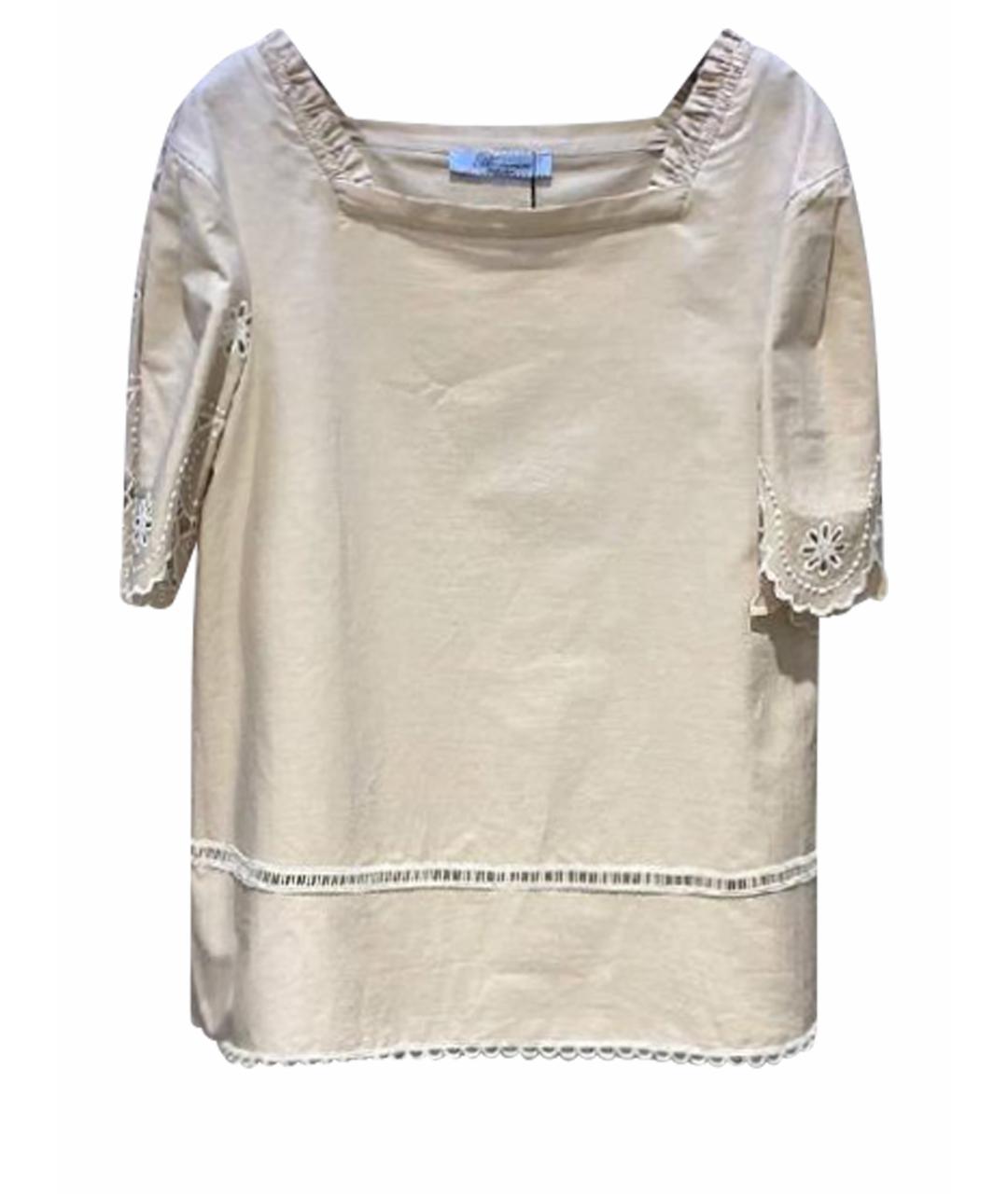 BLUMARINE Бежевая футболка, фото 1