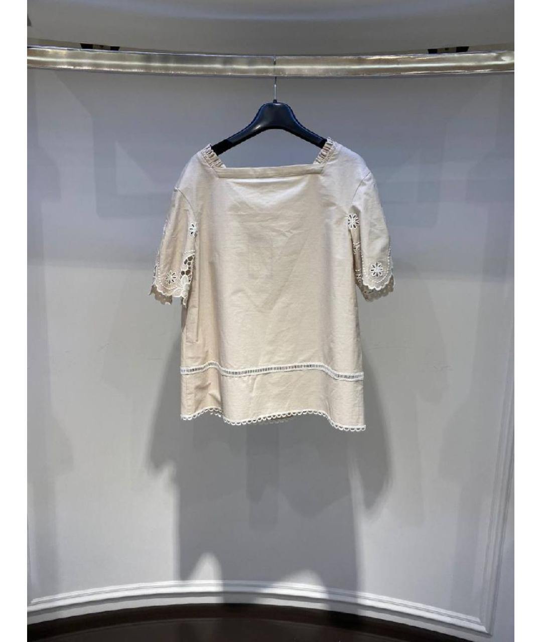 BLUMARINE Бежевая футболка, фото 2