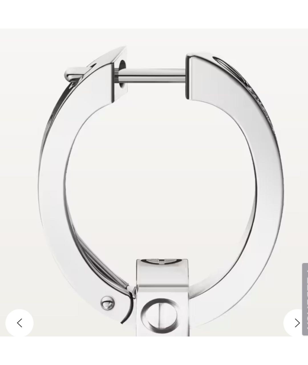 CARTIER Серебряные серьги из белого золота, фото 2