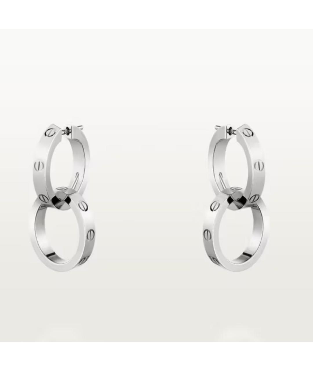 CARTIER Серебряные серьги из белого золота, фото 3