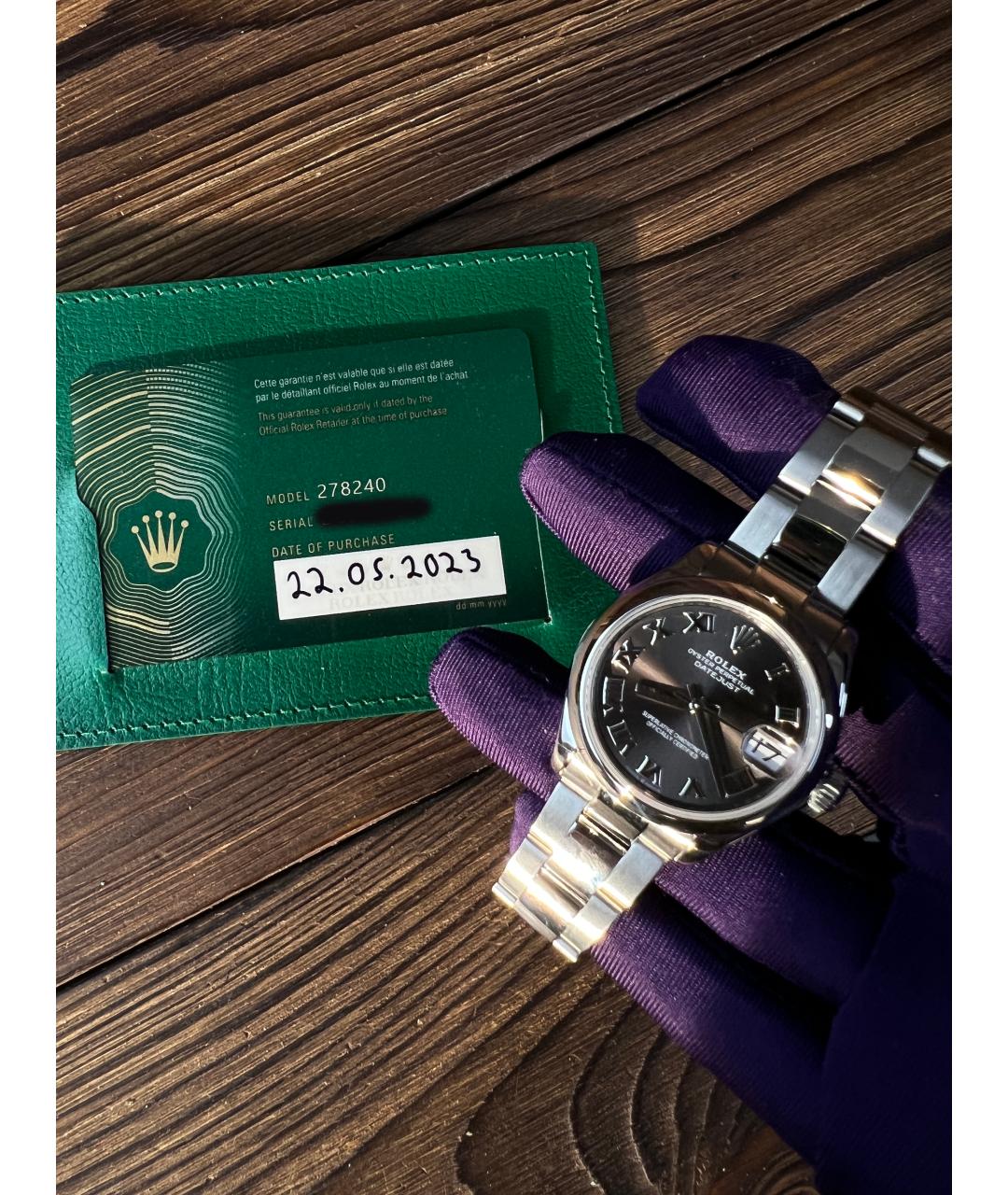 ROLEX Серые часы, фото 4