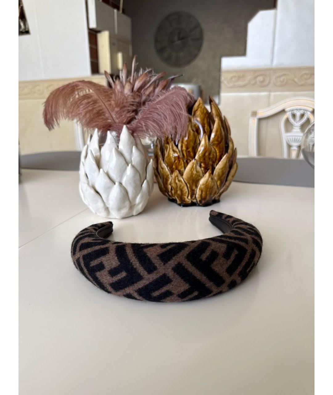FENDI Коричневый ободок, фото 6