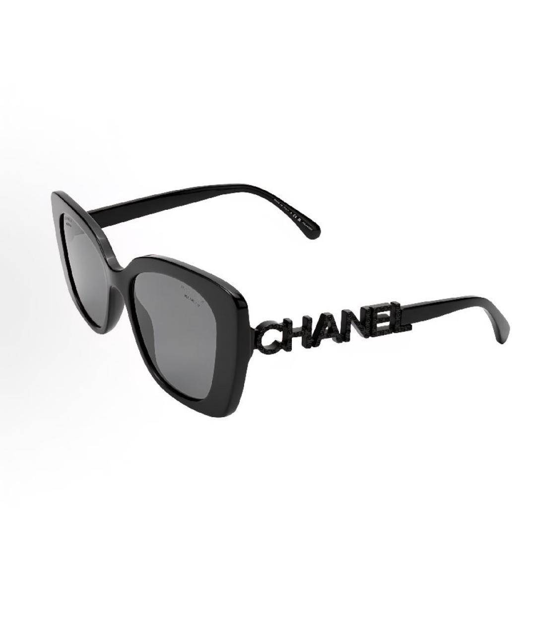 CHANEL Черные пластиковые солнцезащитные очки, фото 7