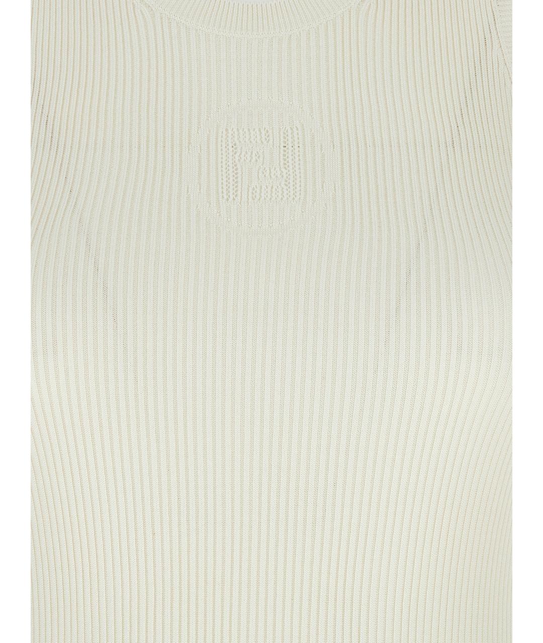 FENDI Белая хлопковая майка, фото 4