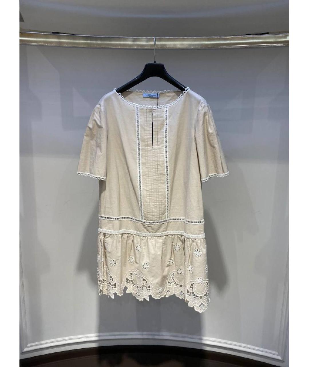 BLUMARINE Бежевое платье, фото 3