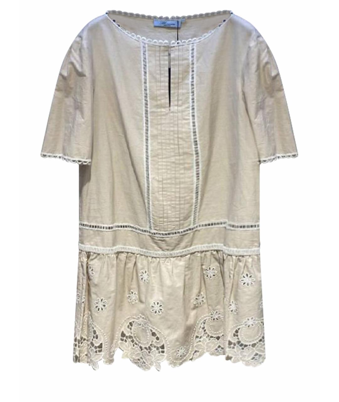 BLUMARINE Бежевое платье, фото 1