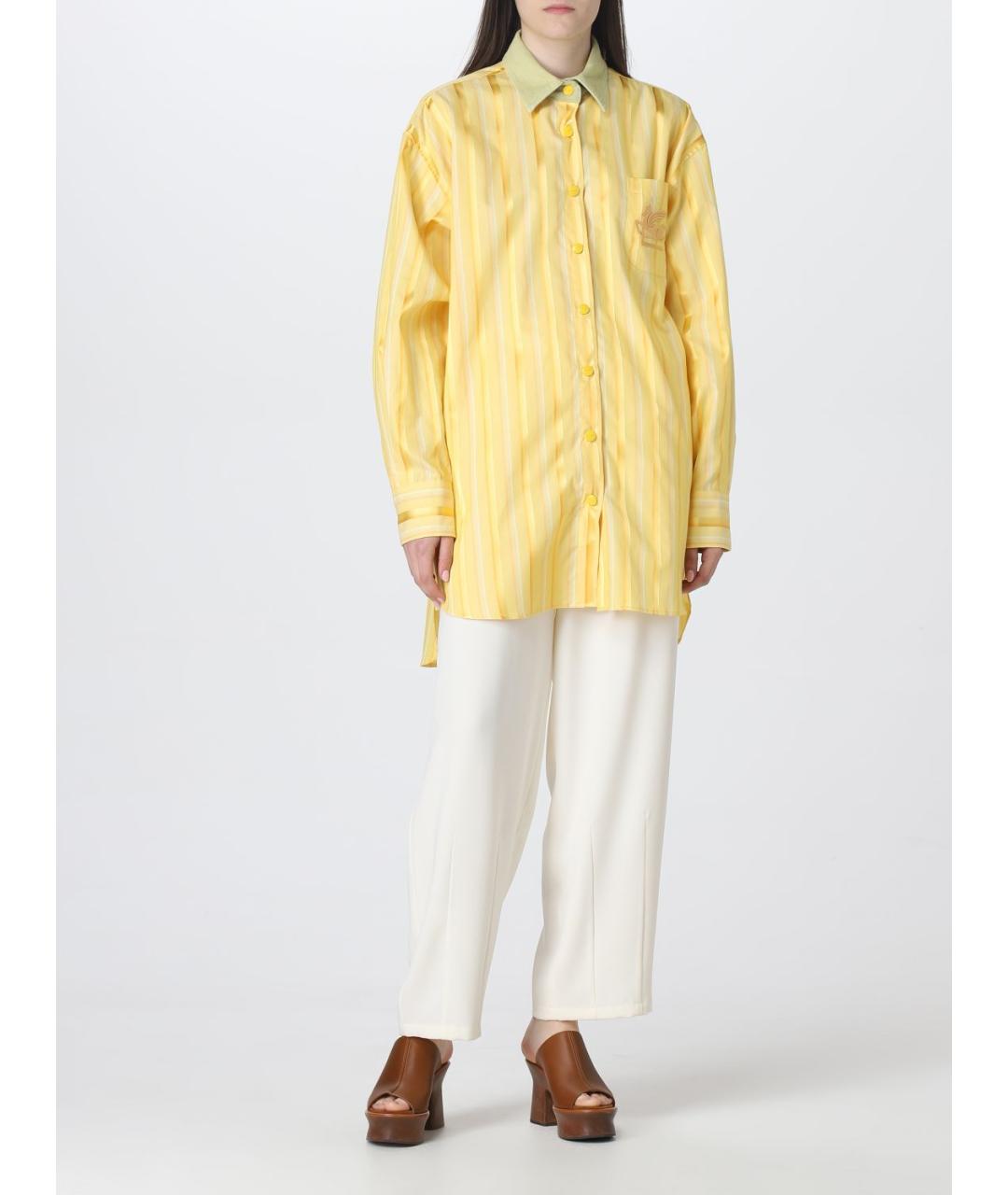 ETRO Желтое хлопковое повседневное платье, фото 3