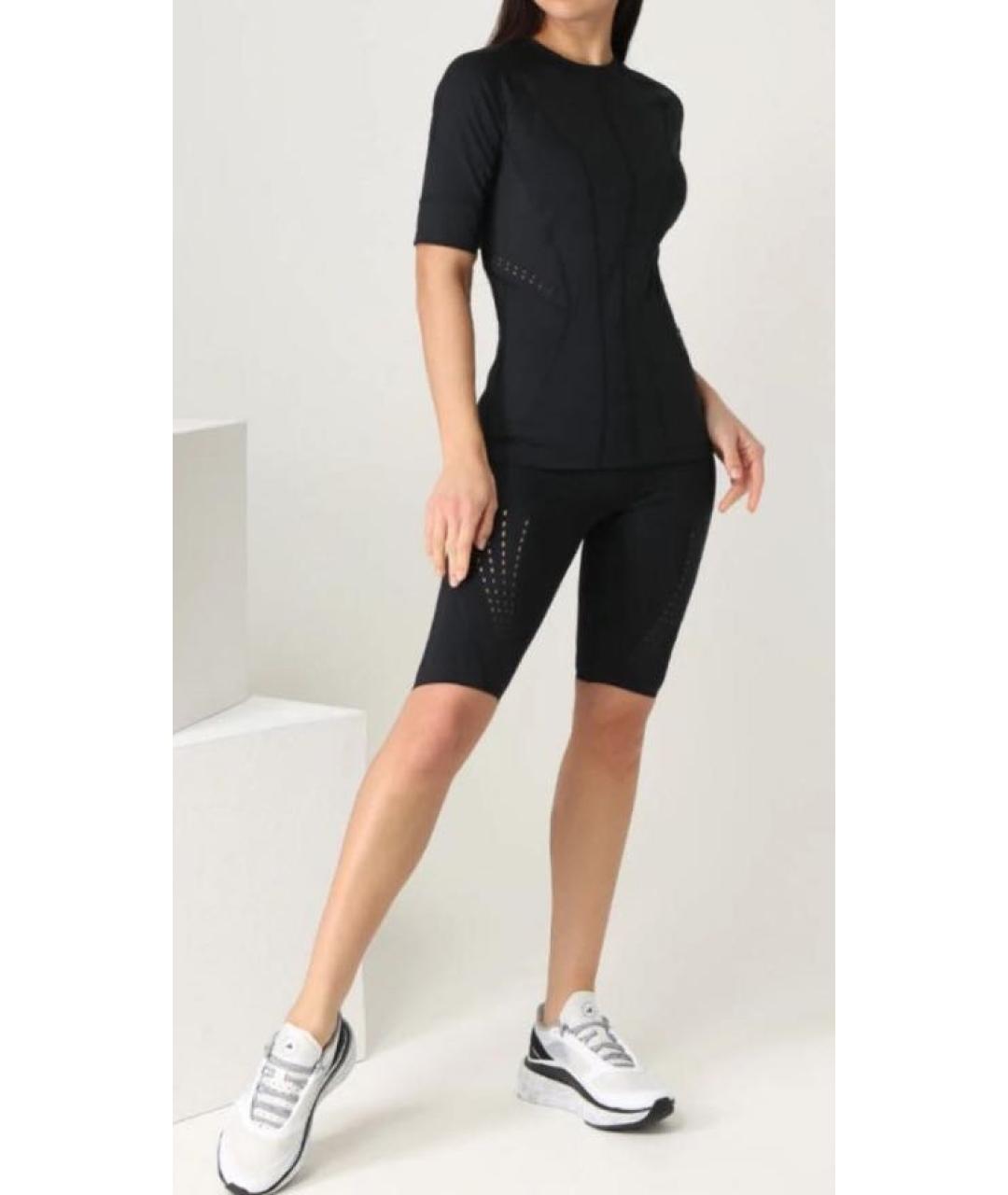 ADIDAS BY STELLA MCCARTNEY Черная полиэстеровая футболка, фото 4