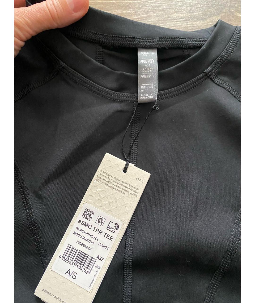 ADIDAS BY STELLA MCCARTNEY Черная полиэстеровая футболка, фото 8
