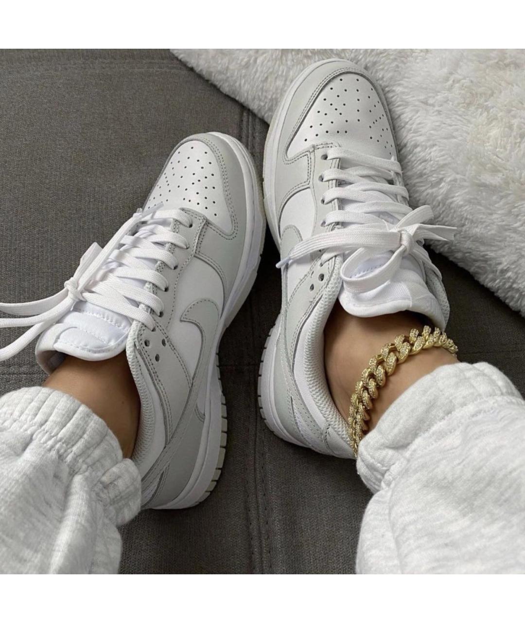 NIKE Серые кожаные кроссовки, фото 4
