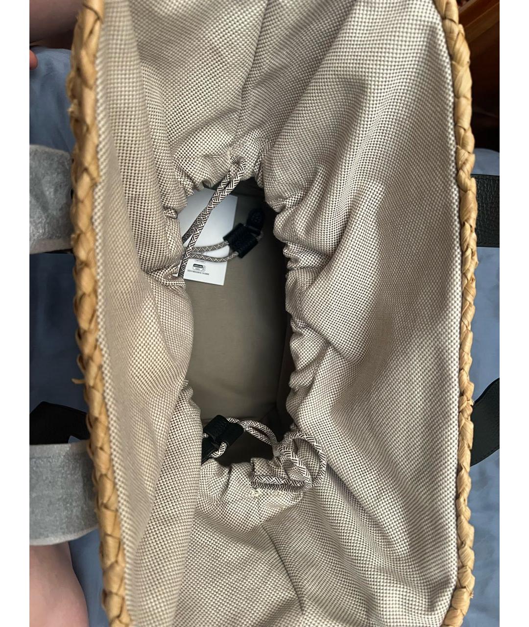 FURLA Бежевая пелетеная пляжная сумка, фото 4