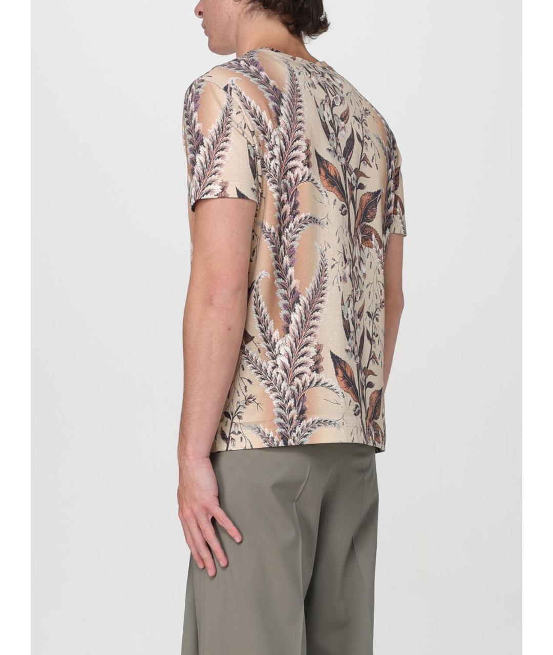 ETRO Бежевая хлопковая футболка, фото 4