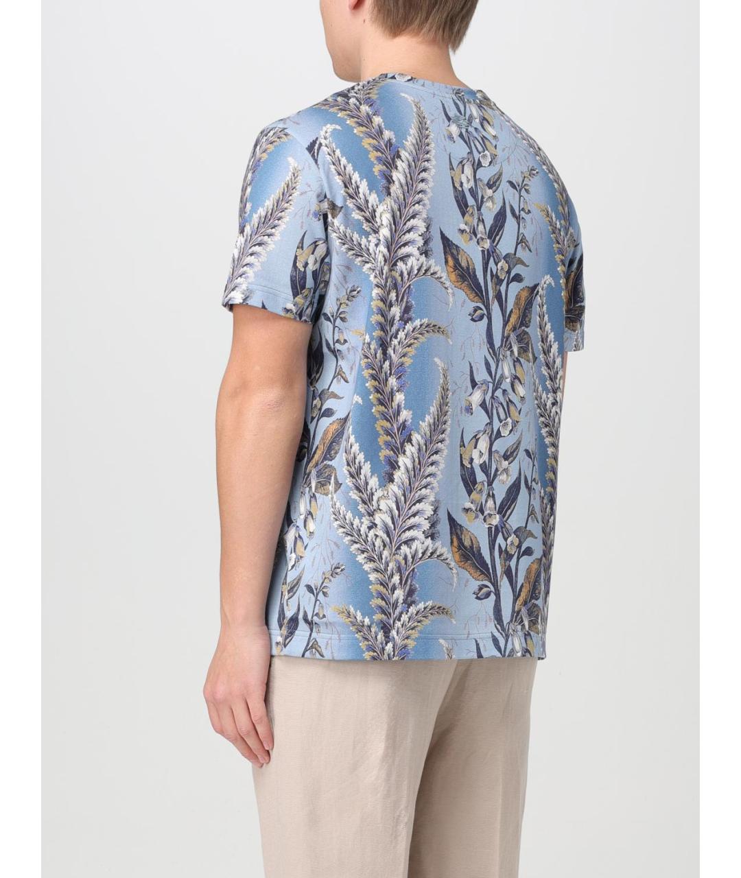 ETRO Синяя хлопковая футболка, фото 4