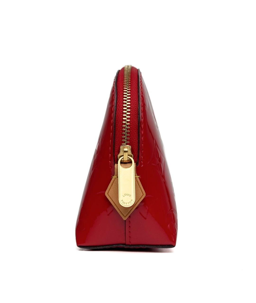 LOUIS VUITTON Красная косметичка из лакированной кожи, фото 4