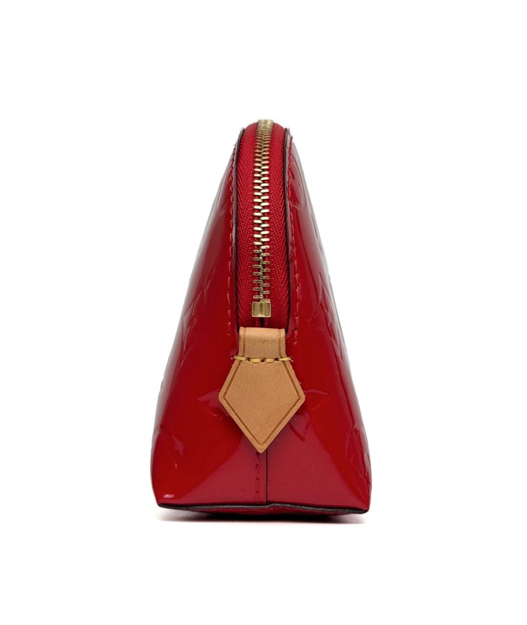 LOUIS VUITTON Красная косметичка из лакированной кожи, фото 5