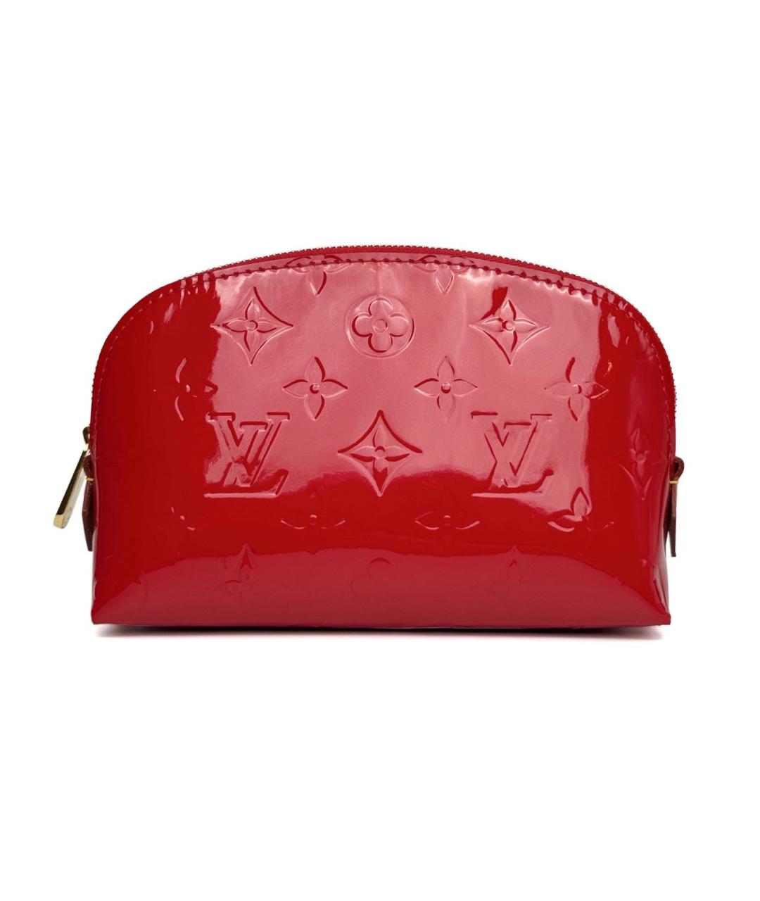 LOUIS VUITTON Красная косметичка из лакированной кожи, фото 2