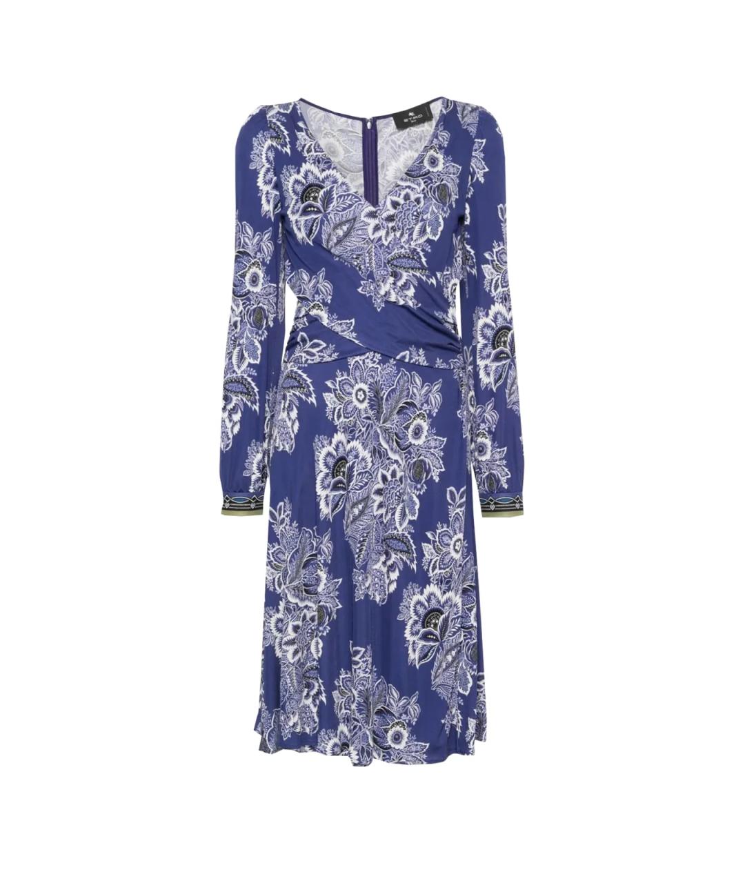 ETRO Синее вискозное повседневное платье, фото 1