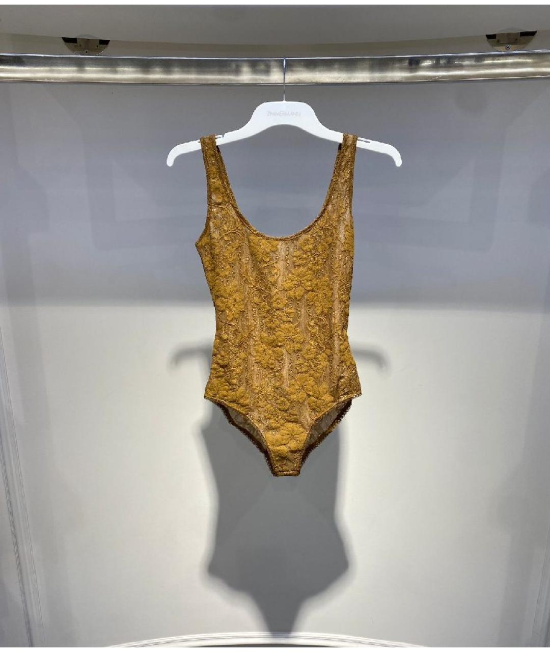 ZIMMERMANN Горчичное боди, фото 2