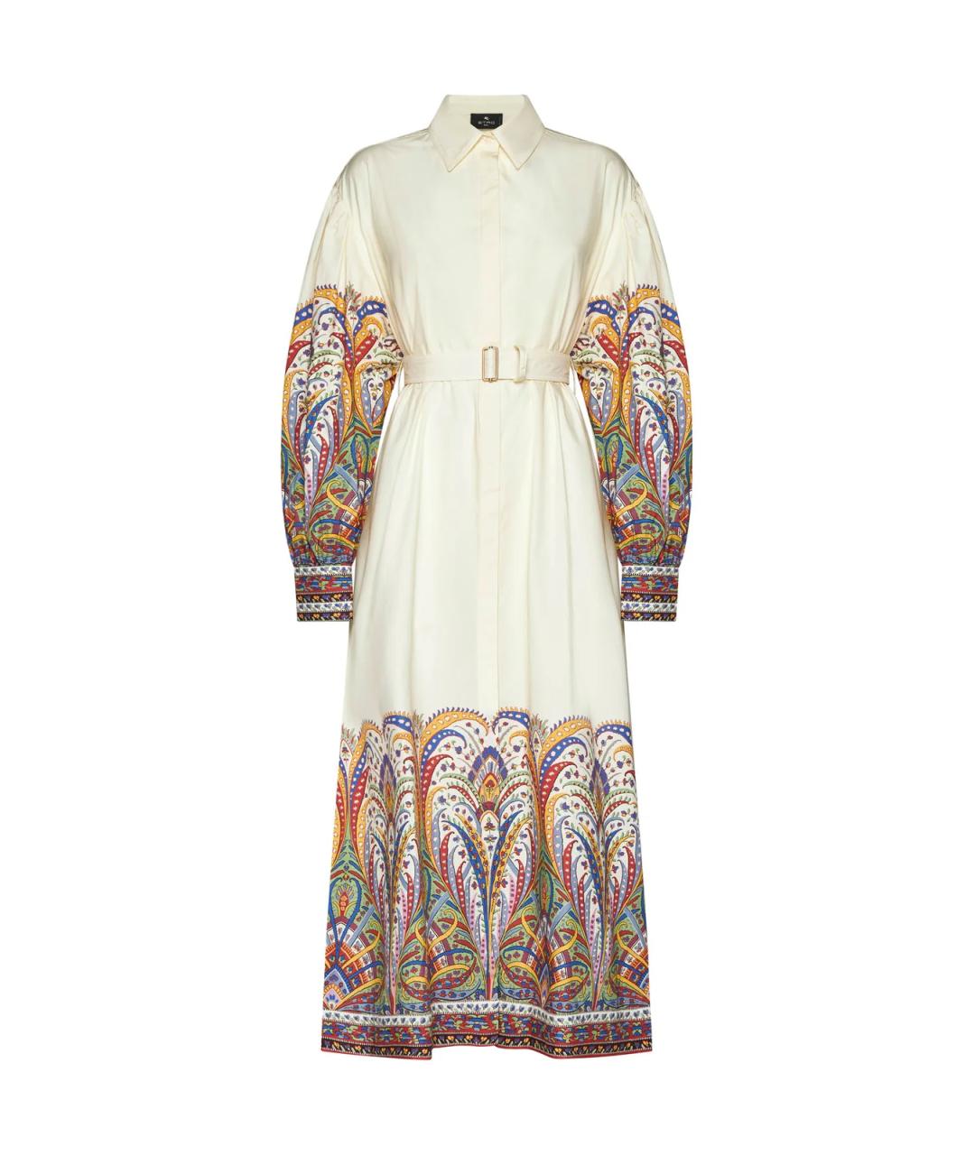 ETRO Белое хлопковое повседневное платье, фото 1
