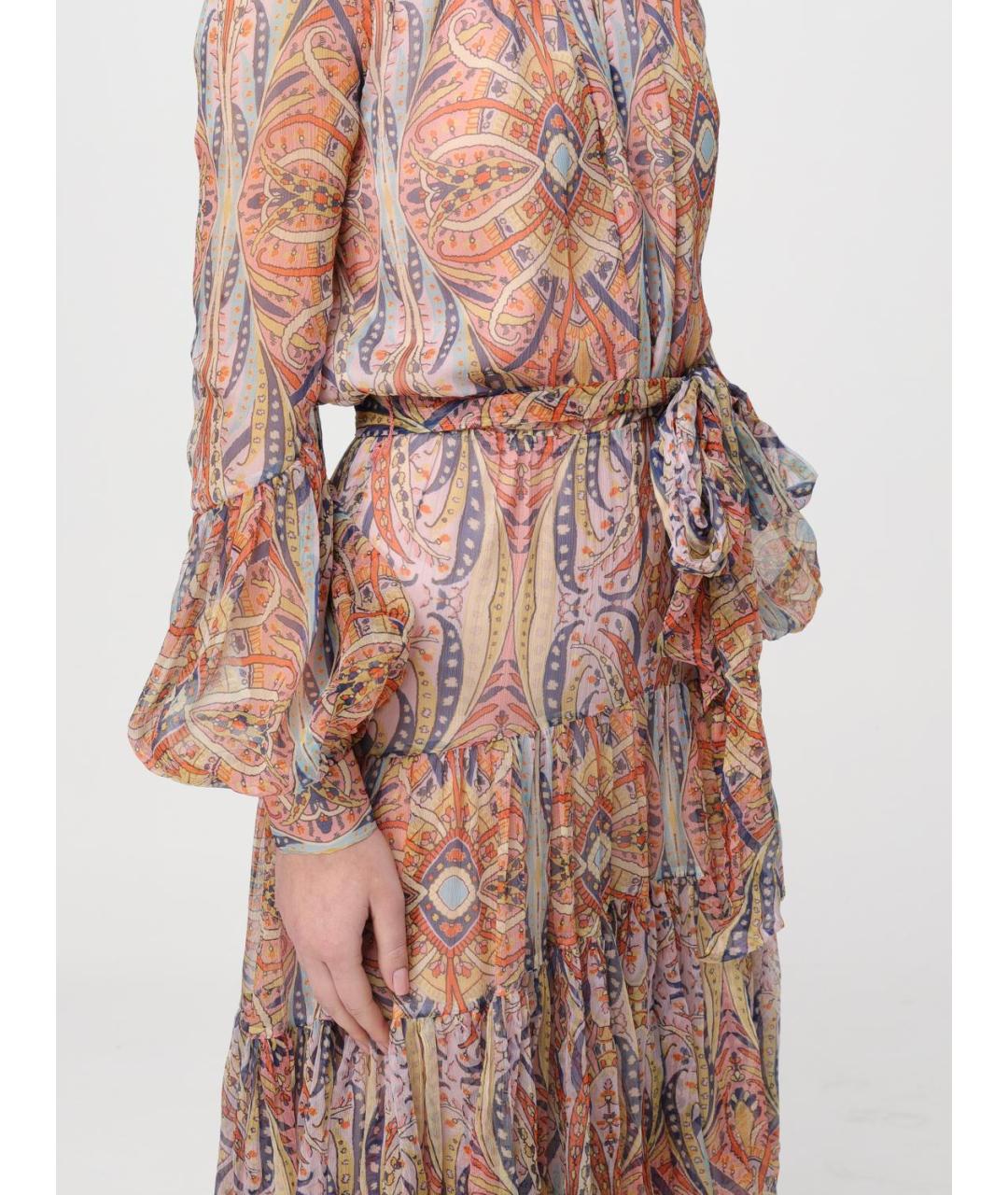ETRO Мульти шелковое повседневное платье, фото 6
