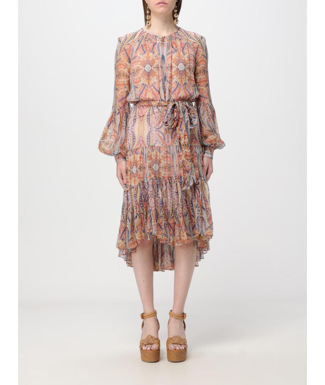 ETRO Мульти шелковое повседневное платье, фото 2