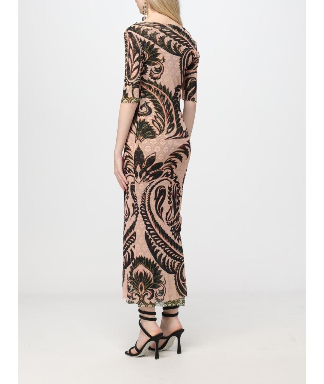 ETRO Бежевое синтетическое повседневное платье, фото 3