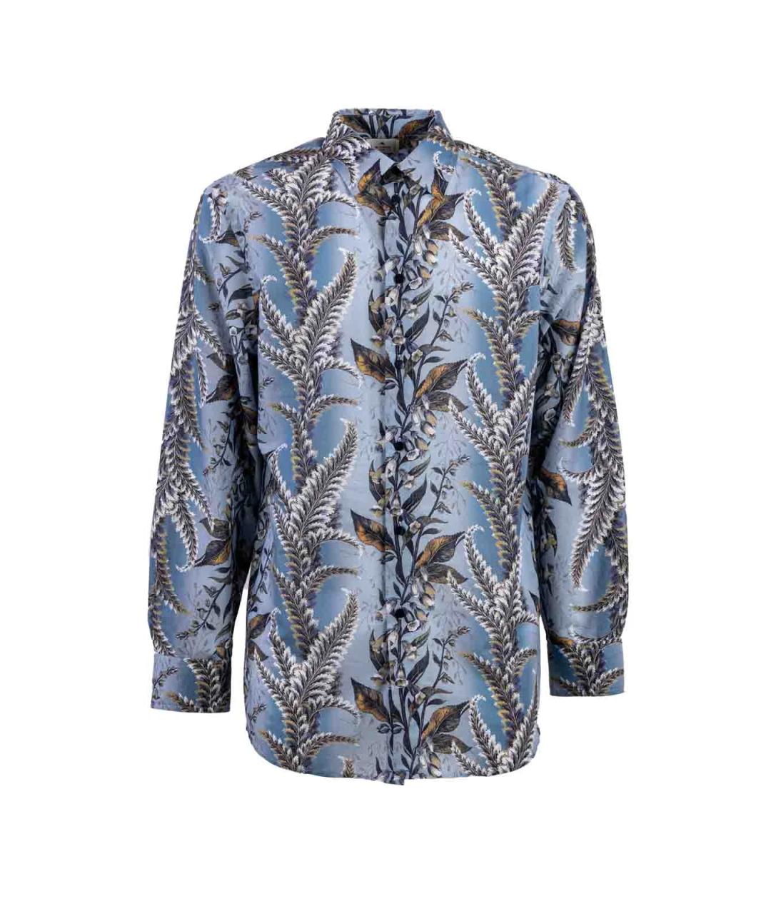 ETRO Синяя хлопковая кэжуал рубашка, фото 1