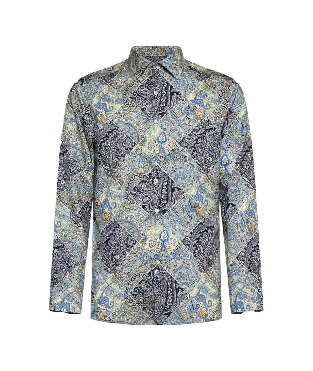 ETRO Серая хлопковая кэжуал рубашка, фото 1